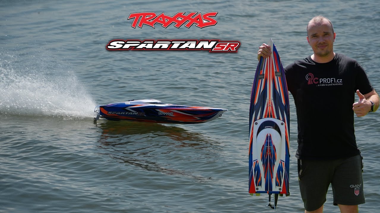 RC loď Traxxas Spartan SR, červená