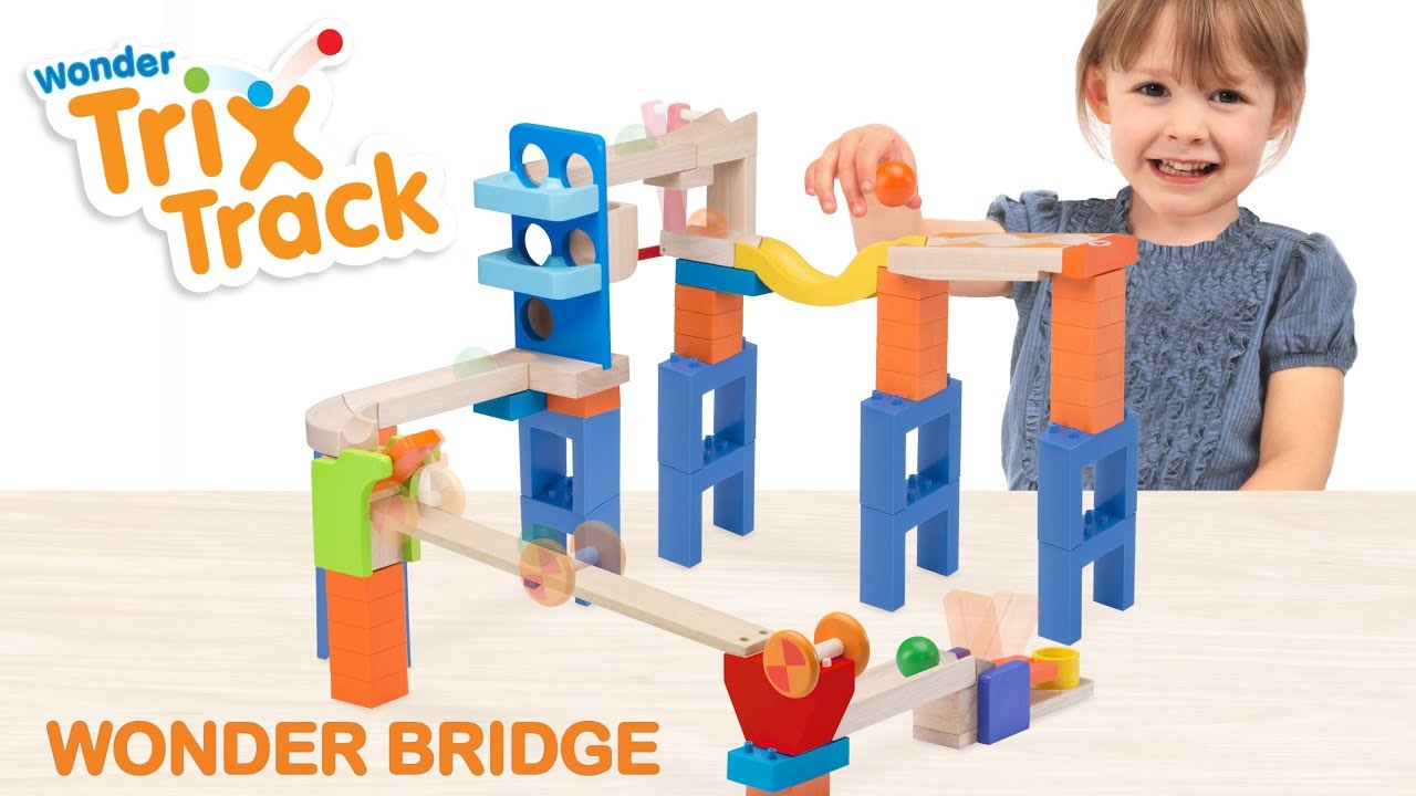 Wonderworld Dřevěná kuličková dráha TRIX - Kouzelný most