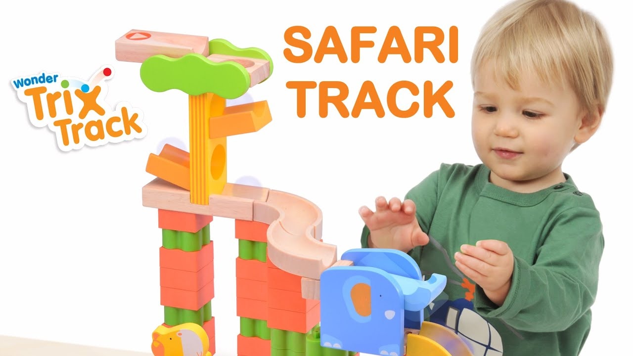 Wonderworld Dřevěná kuličková dráha TRIX - Safari