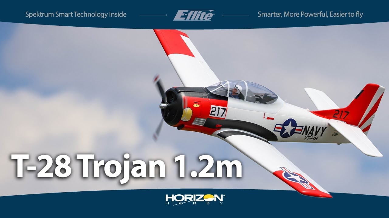 RC letadlo E-flite T-28 Trojan 1.2m Smart PNP
