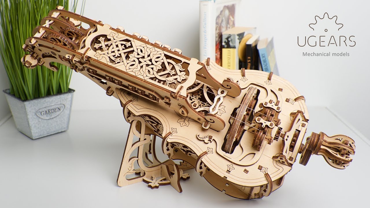 Ugears 3D dřevěné mechanické puzzle Hurdy-Gurdy