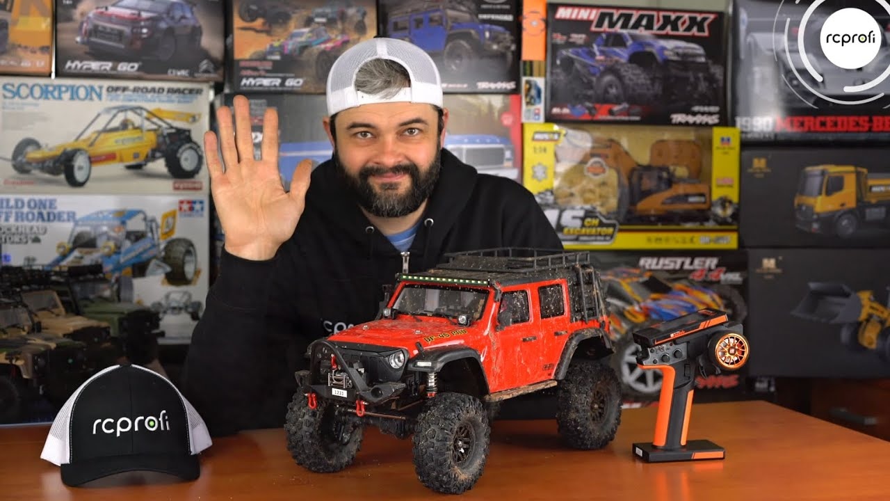 RC auto DF-4S PRO Crawler 313mm 1:10, červená