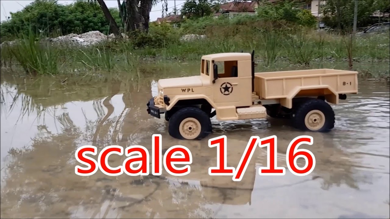 RC auto Military Truck, šedá