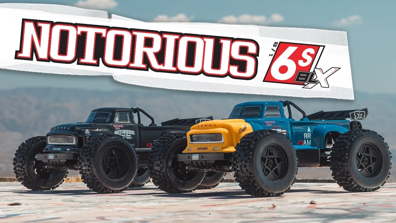 RC auto Arrma Notorious 6S V6 BLX 1:8 4WD RTR, modrá