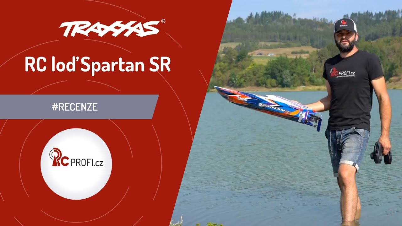 RC loď Traxxas Spartan SR, červená
