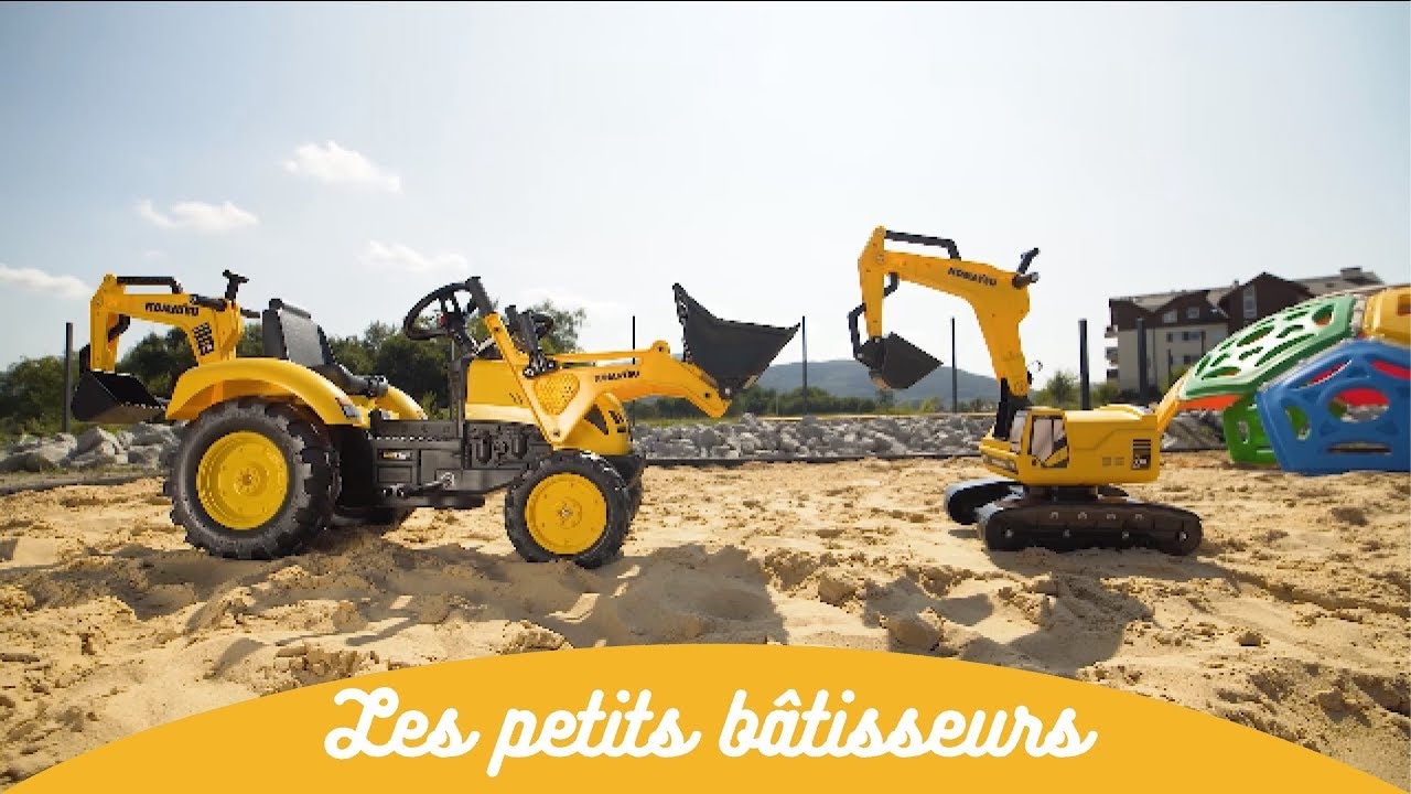 FALK - Šlapací traktor SuperBuilder s nakladačem, rypadlem a vlečkou