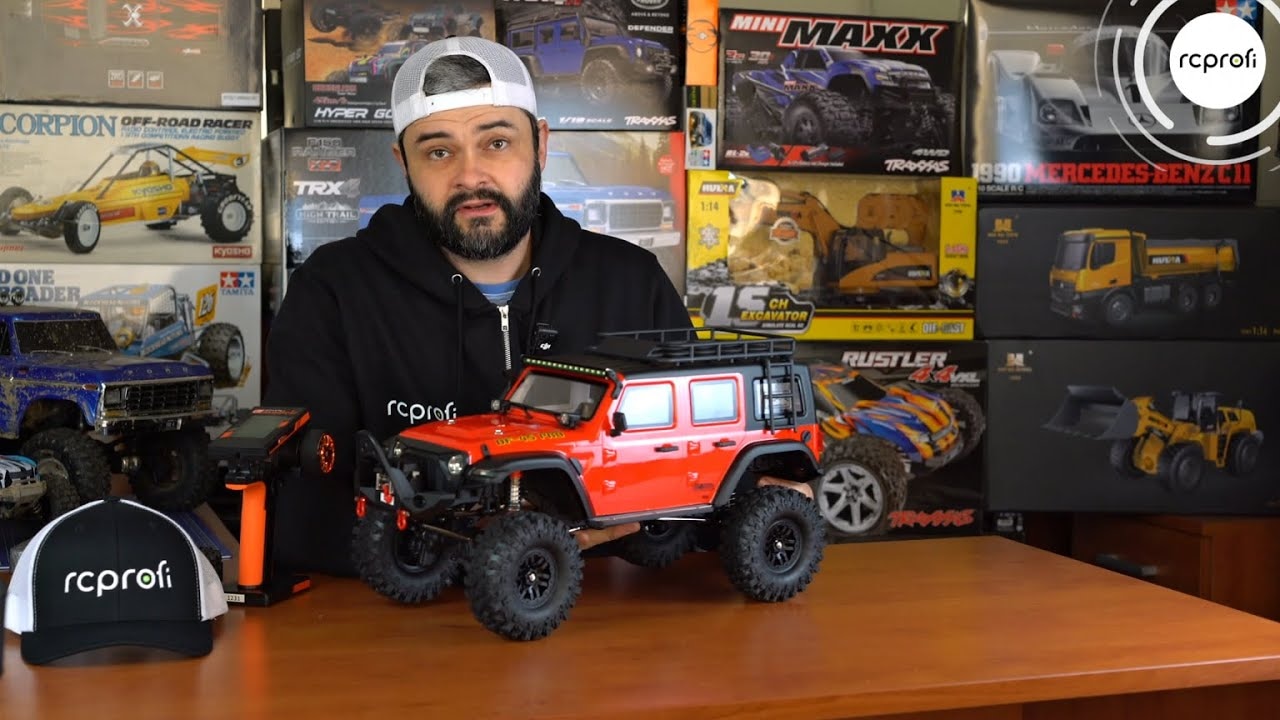 RC auto DF-4S PRO Crawler 313mm 1:10, červená