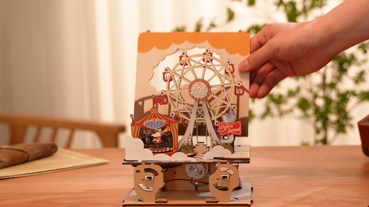 RoboTime 3D Dřevěné puzzle Karneval při západu slunce