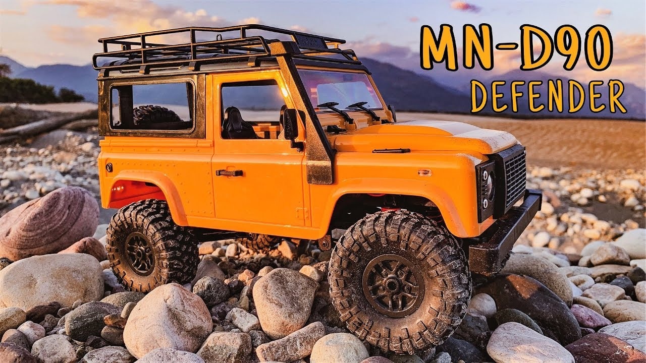 RC auto Land Rover Defender D90, žlutá