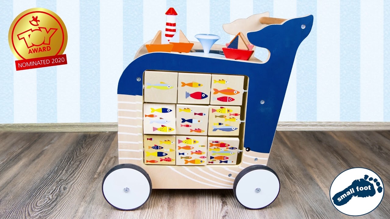 Small Foot Dřevěné chodítko Velryba