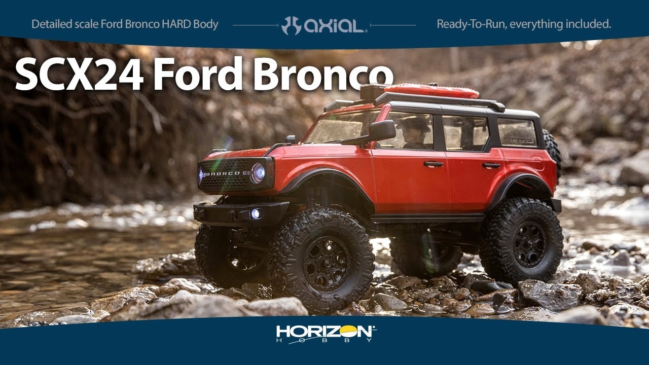 RC auto Axial SCX24 Ford Bronco 2021 1:24 4WD RTR, červená