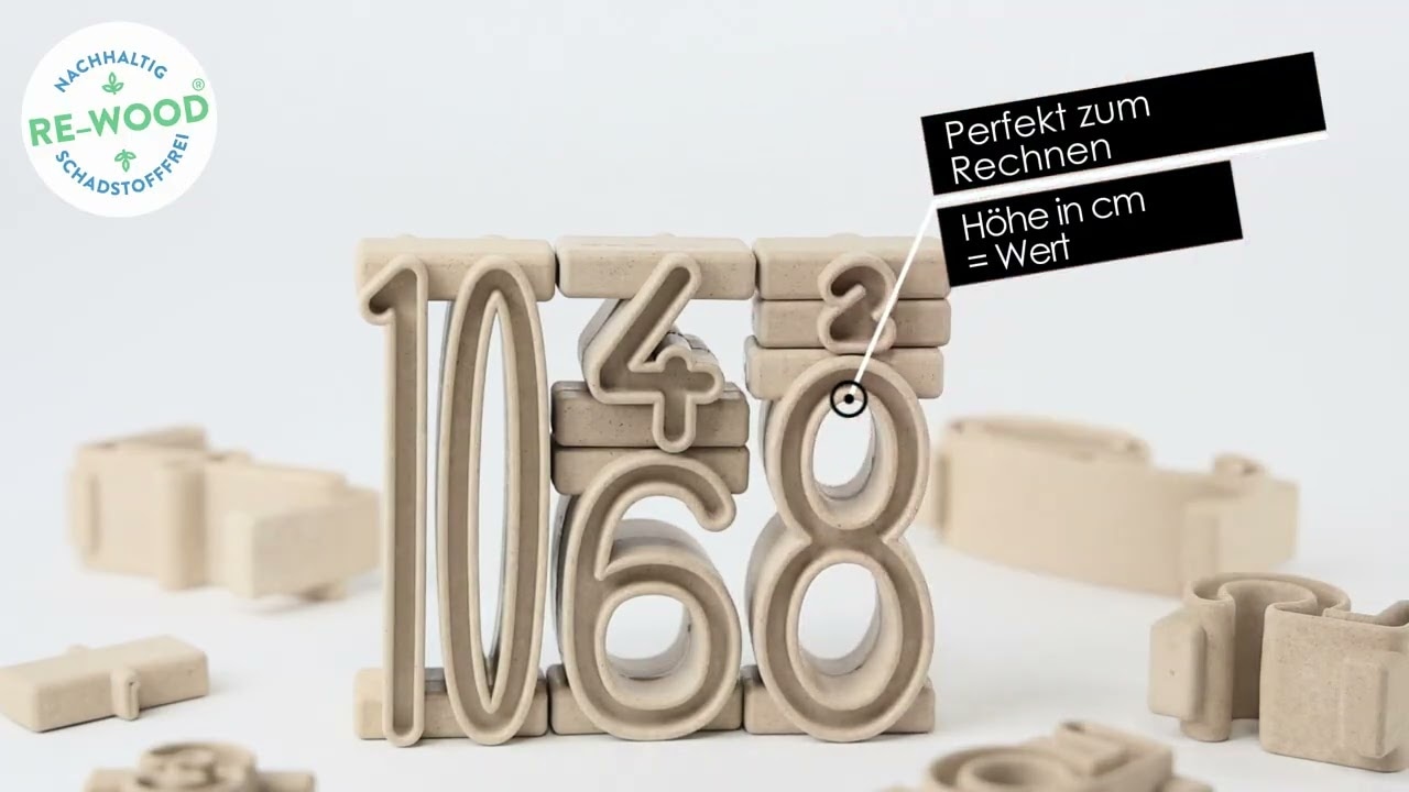 Wissner Dřevěná sada stohovacích čísel 11 ks