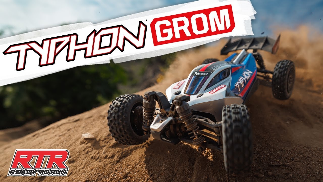 RC auto Arrma Typhon Grom 1:18 4WD Smart RTR, modrá