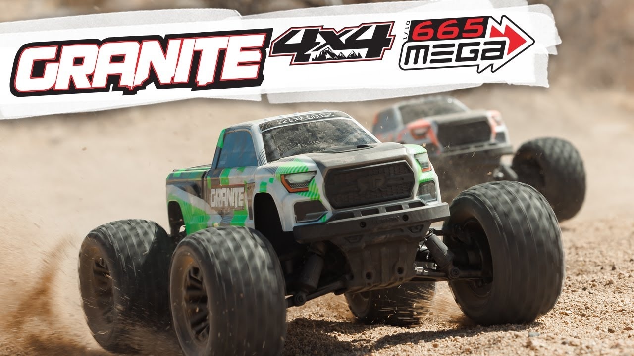 RC auto Arrma Granite Mega 665 1:10 4WD RTR, modrá