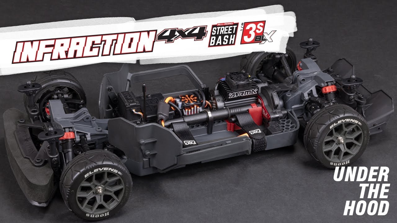 RC auto Arrma Infraction 3S BLX 1:8 RTR, zlatá