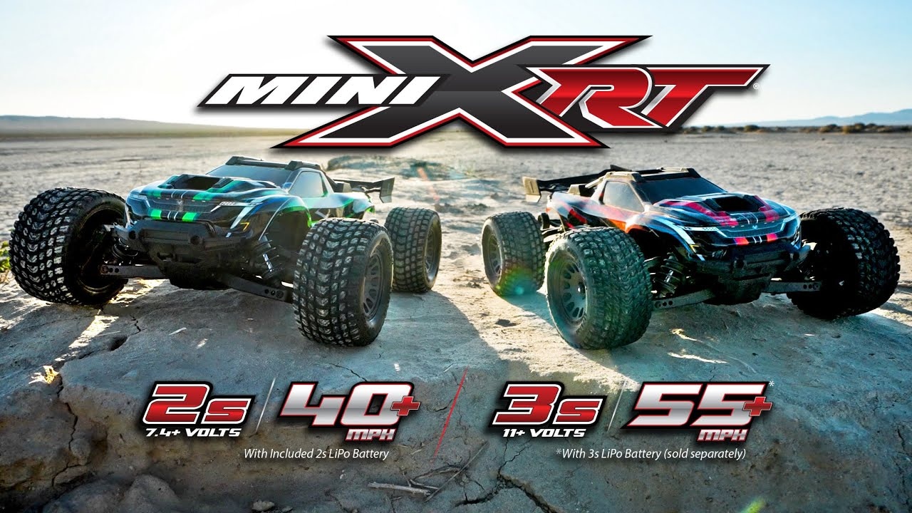 RC auto Traxxas Mini XRT 1:12 VXL-3s 4WD RTR, modrá