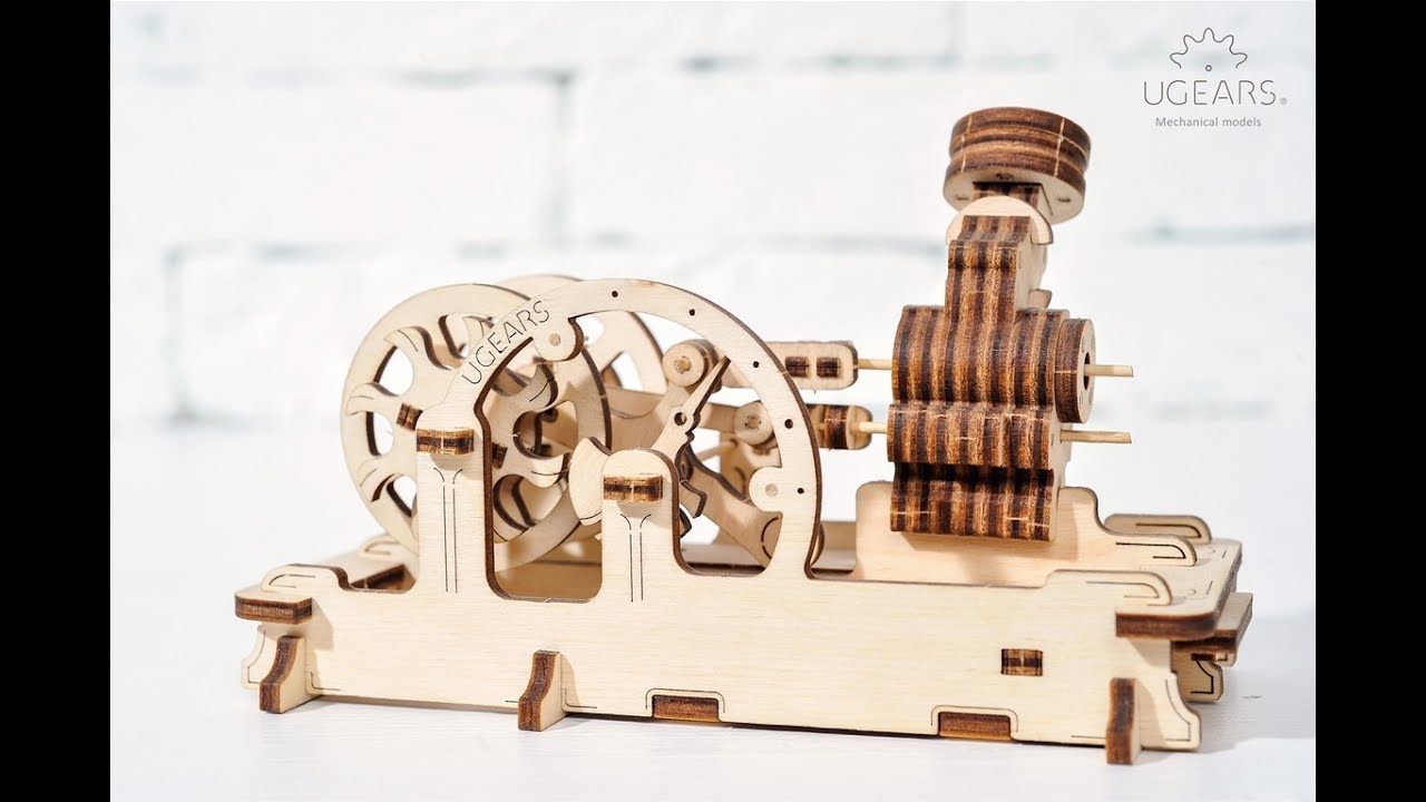 Ugears 3D dřevěné mechanické puzzle Motor