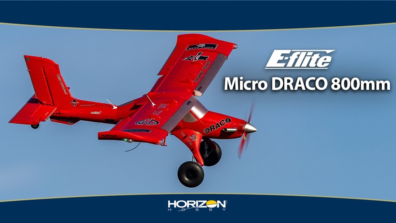 RC letadlo E-flite Draco 0.8m AS3X SAFE Select BNF Basic