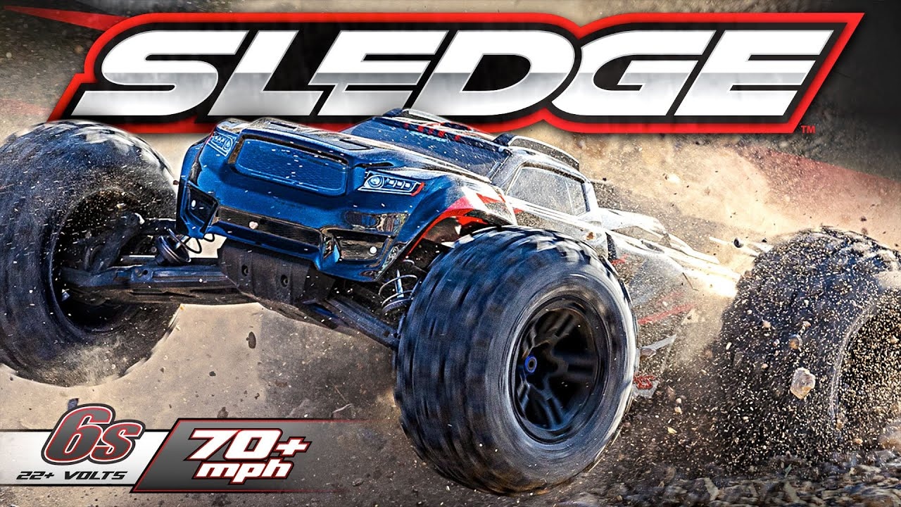 RC auto Traxxas Sledge s belted pneu 1:8 RTR, červená