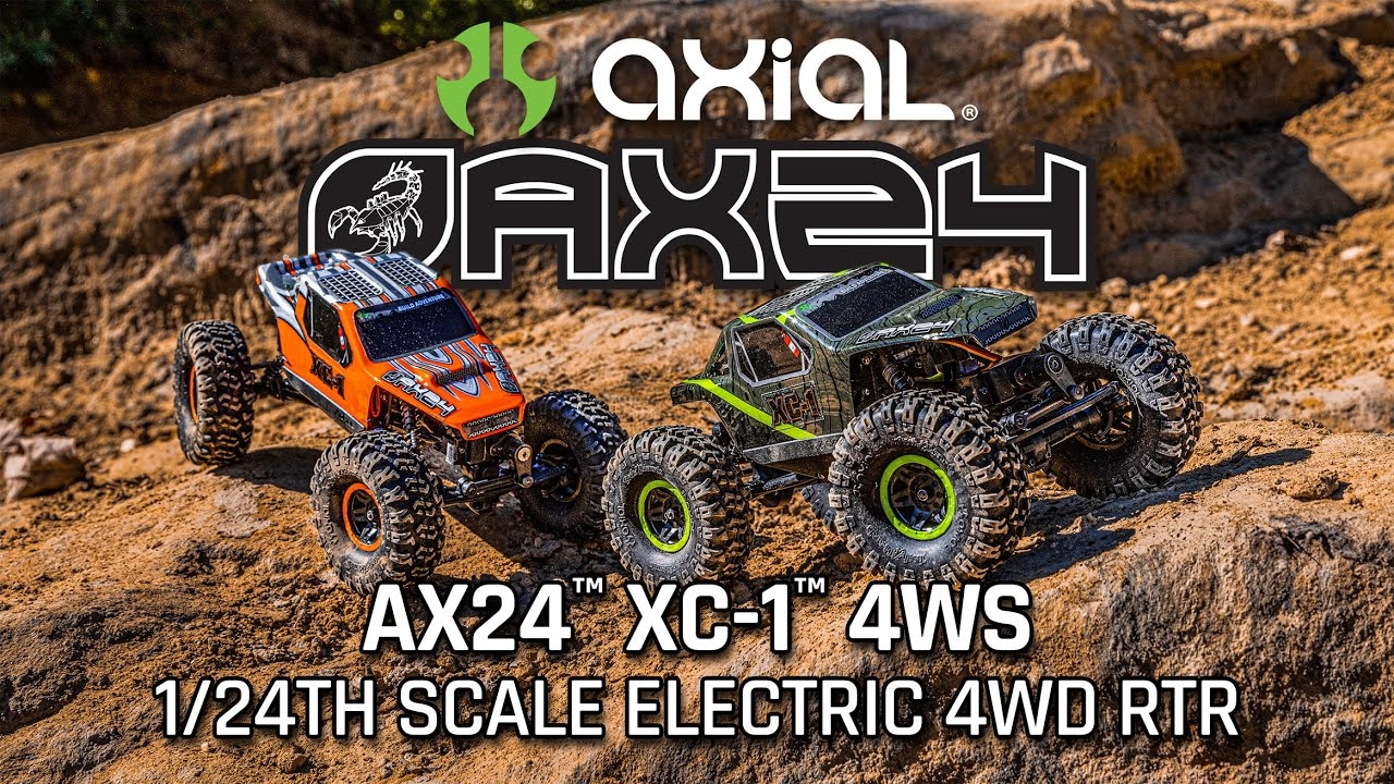 RC auto Axial AX24 XC-1 1:24 4WS RTR, zelená