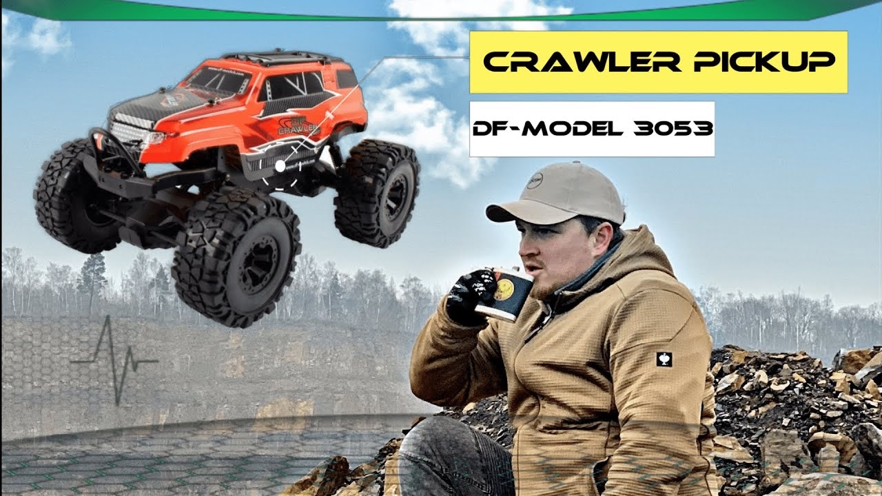 RC auto Crawler df-models, červená + náhradní baterie