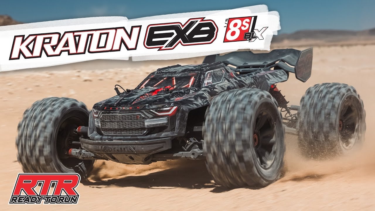 RC auto Arrma Kraton 8S BLX 1:5 4WD EXB RTR, černá