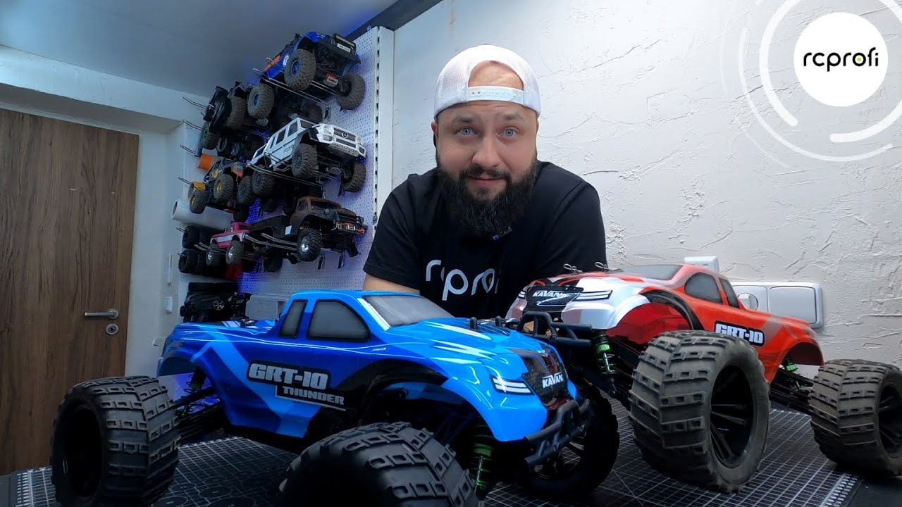 RC auto KAVAN GRT-10 Thunder 2,4 GHz 4WD Monster Truck 1:10, modrá