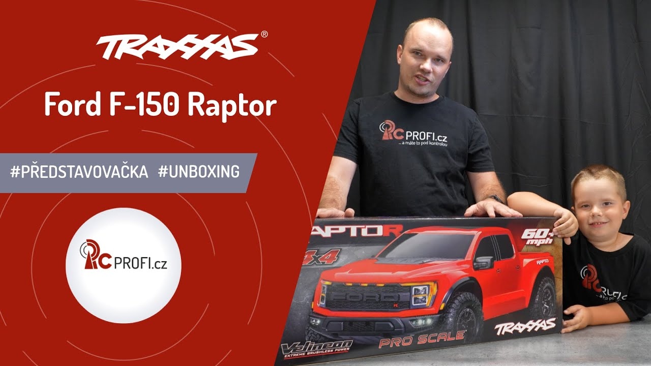 RC auto Traxxas Ford F-150 Raptor R 1:10 RTR, černá