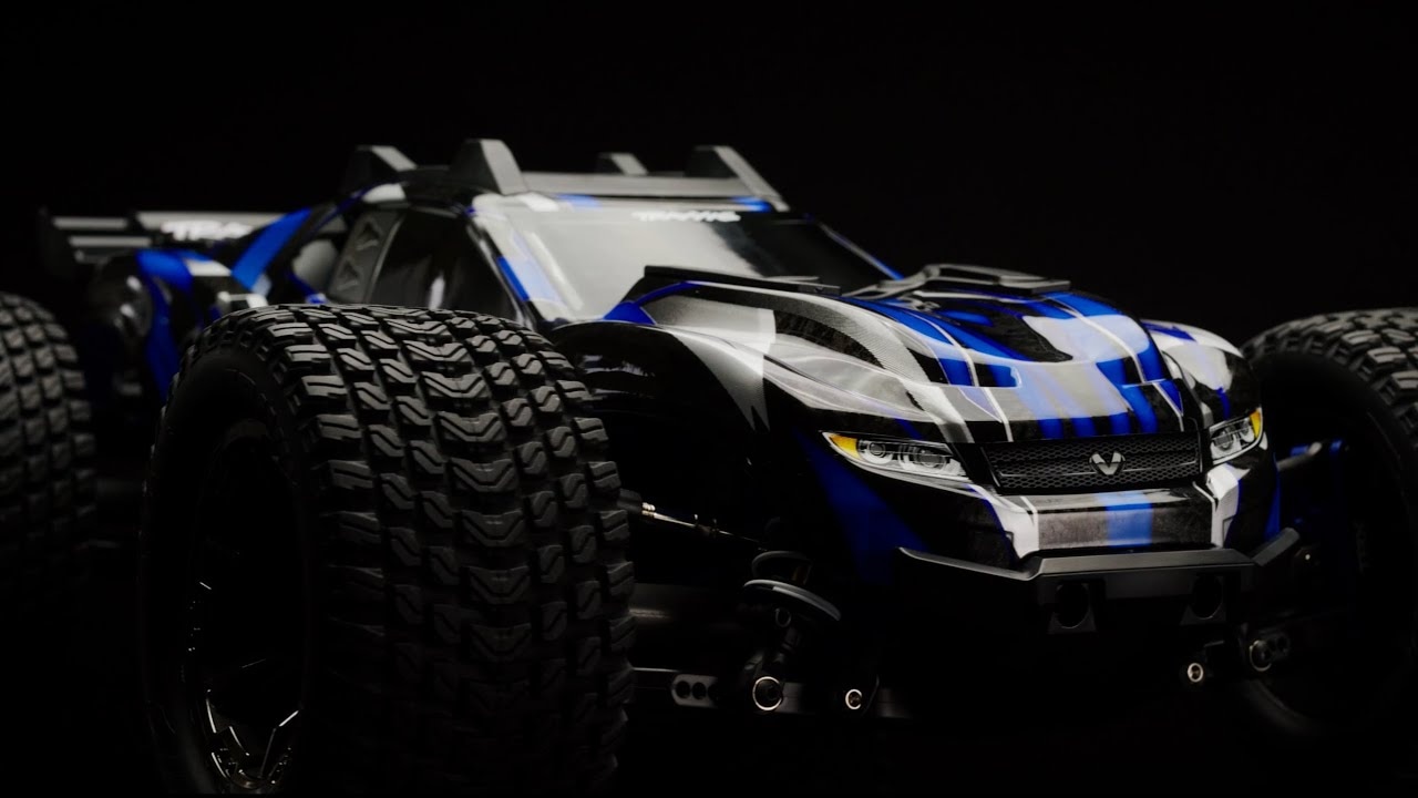 RC auto Traxxas Rustler 4x4 Ultimate VXL RTR, modrá