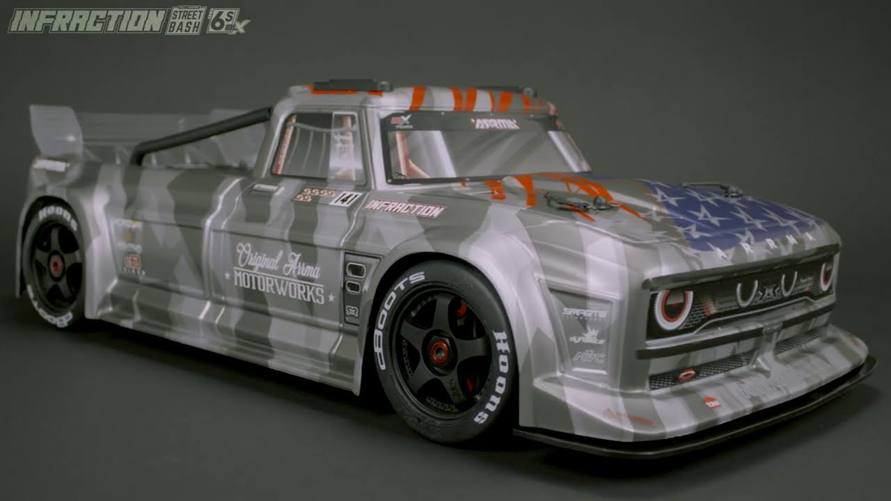 RC auto Arrma Infraction 6S BLX 1:7 RTR, modrá