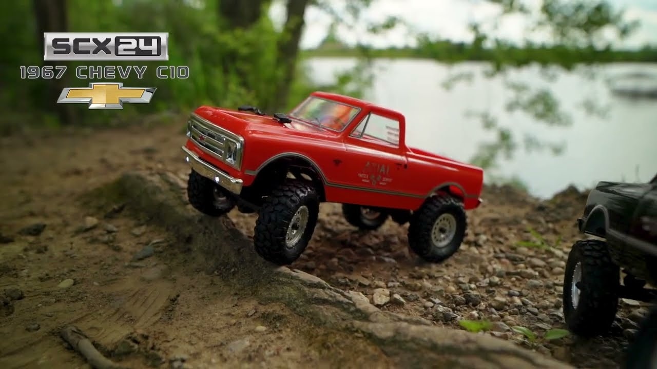 RC auto Axial SCX24 Chevrolet C10 1967 1:24 4WD RTR, oranžová