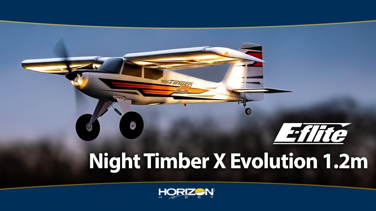 RC letadlo E-flite Night Timber X Evolution 1.2m AS3X+ SAFE Select BNF Basic