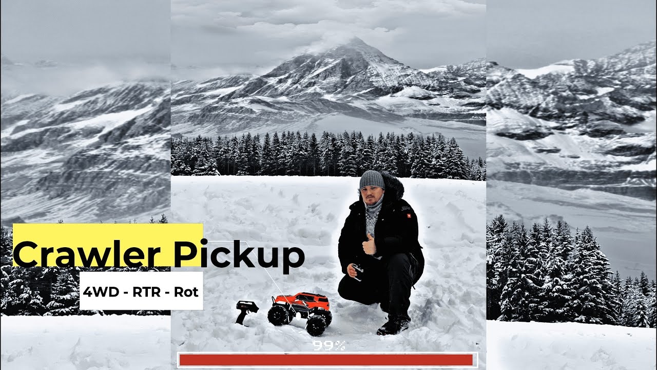 RC auto Crawler df-models, červená + náhradní baterie