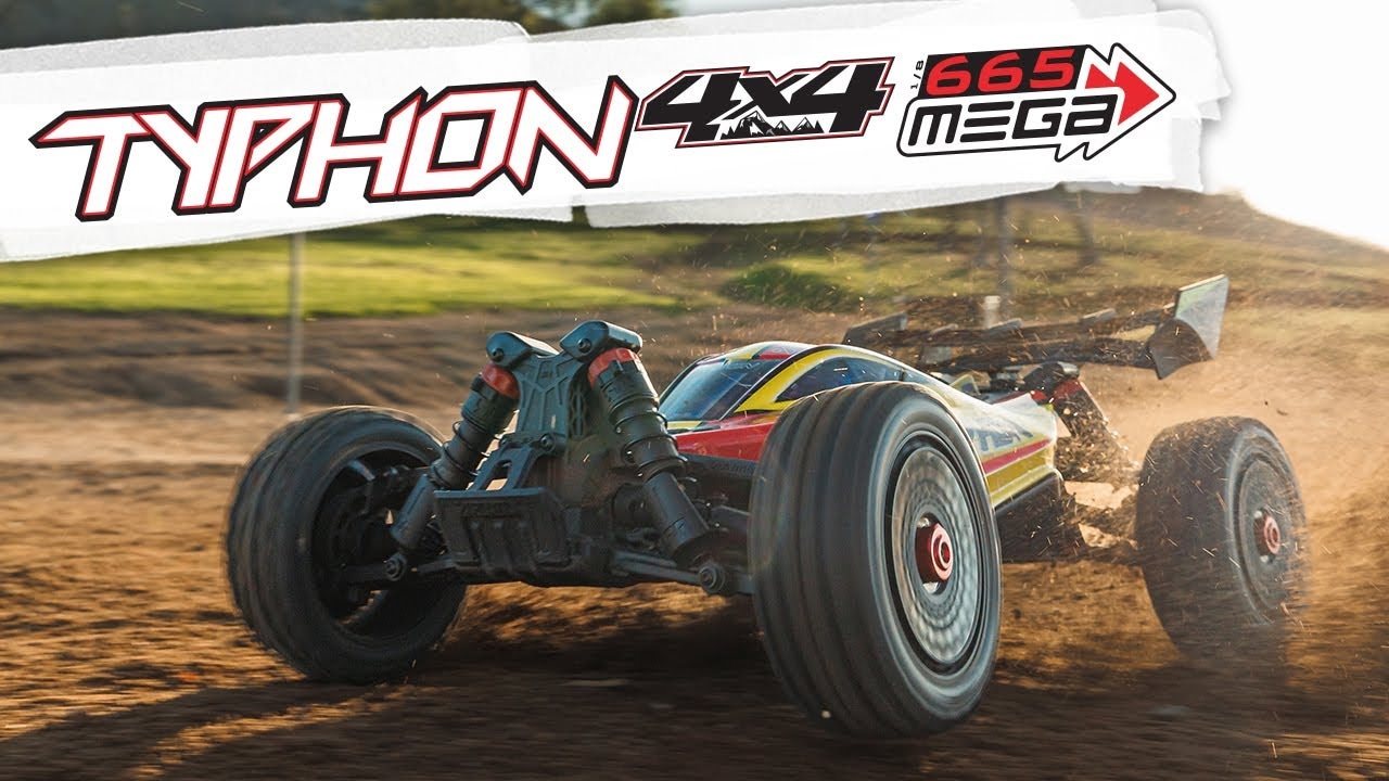 RC auto Arrma Typhon Mega 665 1:8 4WD RTR, červená