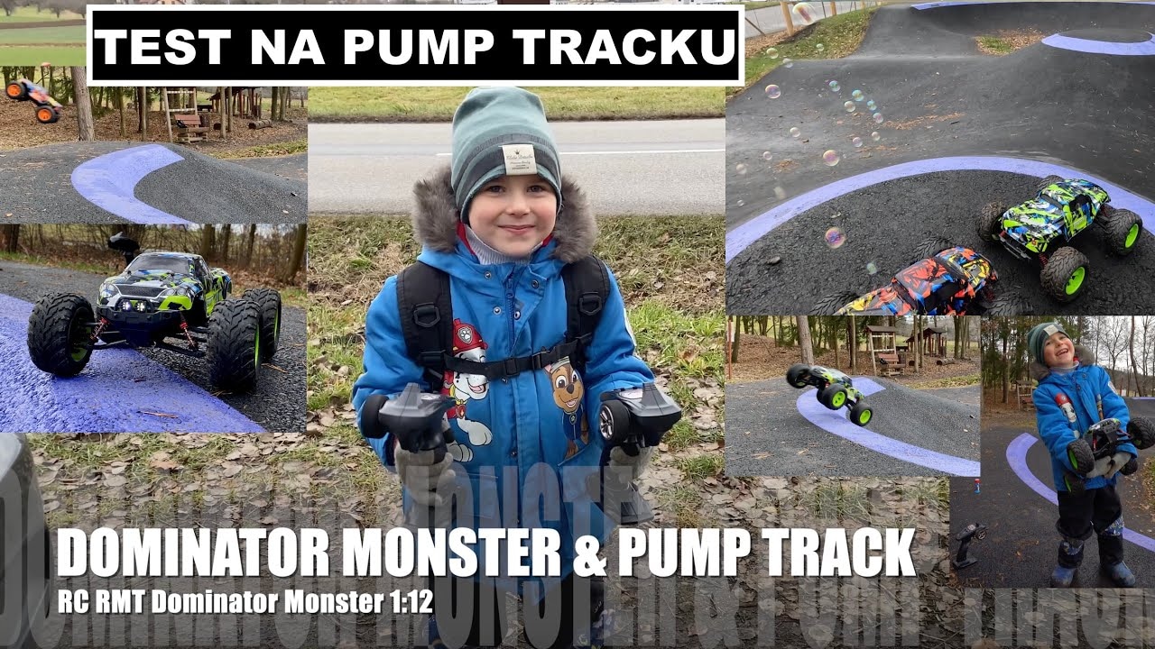 RC auto RMT Dominator Monster, zelená + náhradní baterie