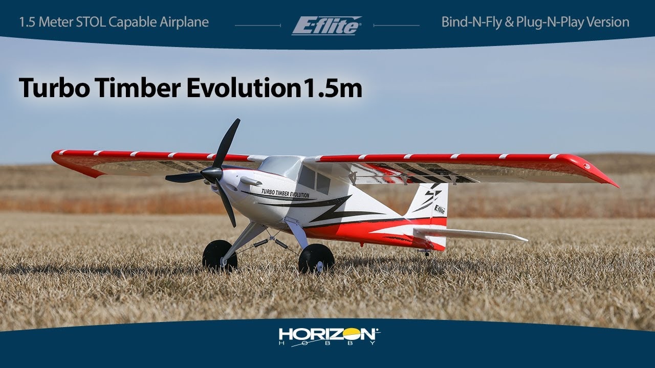 RC letadlo E-flite Turbo Timber Evolution 1.5m BNF Basic, plováky