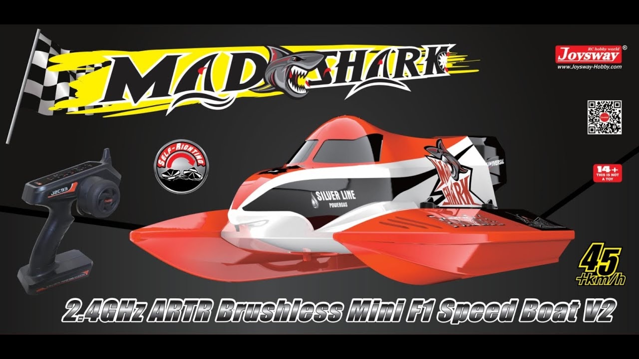 RC loď Mad Shark V2 ARTR Brushless F1 boat
