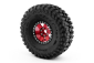 1.9'' Hliníkové beadlock disky šestipaprskové pro 1/10 crawler/expedice červené - 2 ks