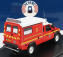 Alarme Land Rover Defender 130 Vsab Tt Bmpm Hasičská ambulance 1986 1:43, červená