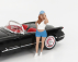 American diorama Figures Girl Car Meet 2 - Figure Iii 1:18 Bílá Modrá