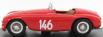 Art-model Ferrari 166mm Barchetta Abarth Spider N 146 Winner Coppa D'oro 1950 G.marzotto 1:43 Red