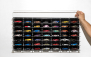 Atlantic Vetrina display box Espositore - For 49 Cars 1/64 Lungh.lenght Cm 78.0 X Largh.width Cm 8.0 X Alt.height Cm 38.0 (altezza Utile Tra I Ripiani Cm 4.5 Inner Height Among Shelves) 1:64 Plastový Displej