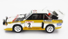 Autoart Audi Quattro Sport S1 (night Version) N 2 4th Rally Montecarlo 1986 With Figure W.rohrl - C.geistdorfer 1:18 Žlutá Bílá Červená