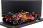 Bbr-models Ferrari 499p 3.0l Turbo V6 Team Ferrari Af Corse N 51 Winner 24h Le Mans (dirty Version - After Race) 2023 Alessandro Pier Guidi - James Calado - Antonio Giovinazzi - Con Vetrina - With Showcase - Coffret Box 1:12 Červená Žlutá Černá