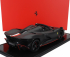 Bbr-models Ferrari Daytona Sp3 Serie Icona Open Roof Principato Di Monaco Livery N 16 Personal Car Charles Leclerc 2022 - Con Vetrina - With Showcase 1:12 Matt Black