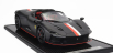 Bbr-models Ferrari Daytona Sp3 Serie Icona Open Roof Principato Di Monaco Livery N 16 Personal Car Charles Leclerc 2022 - Con Vetrina - With Showcase 1:12 Matt Black