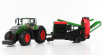 Bburago Fendt Vario 1050 Tractor With Cultivator Trailer 2016 1:50 Zelená Šedá Červená