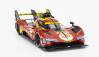 Bburago Ferrari 499p 3.0l Turbo V6 Team Ferrari Af Corse N 50 Winner 24h Le Mans 2024 Antonio Fuoco - Miguel Molina - Nicklas Nielsen 1:18 Red