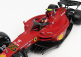 Bburago Ferrari F1-75 Scuderia Ferrari N 55 Season 2022 Carlos Sainz - White Wheels - Exclusive Carmodel 1:18 Red