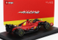 Bburago Ferrari F1  Sf-23 Team Scuderia Ferrari N 16 4th Monza Italy Gp 2023 Charles Leclerc - With Pilot And Showcase 1:43 Červená Černá Žlutá